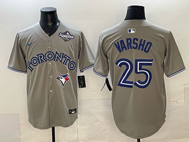 Men Toronto Blue Jays #25 Varsho Grey 2026 Nike Game MLB Jersey 006->detroit lions->NFL Jersey